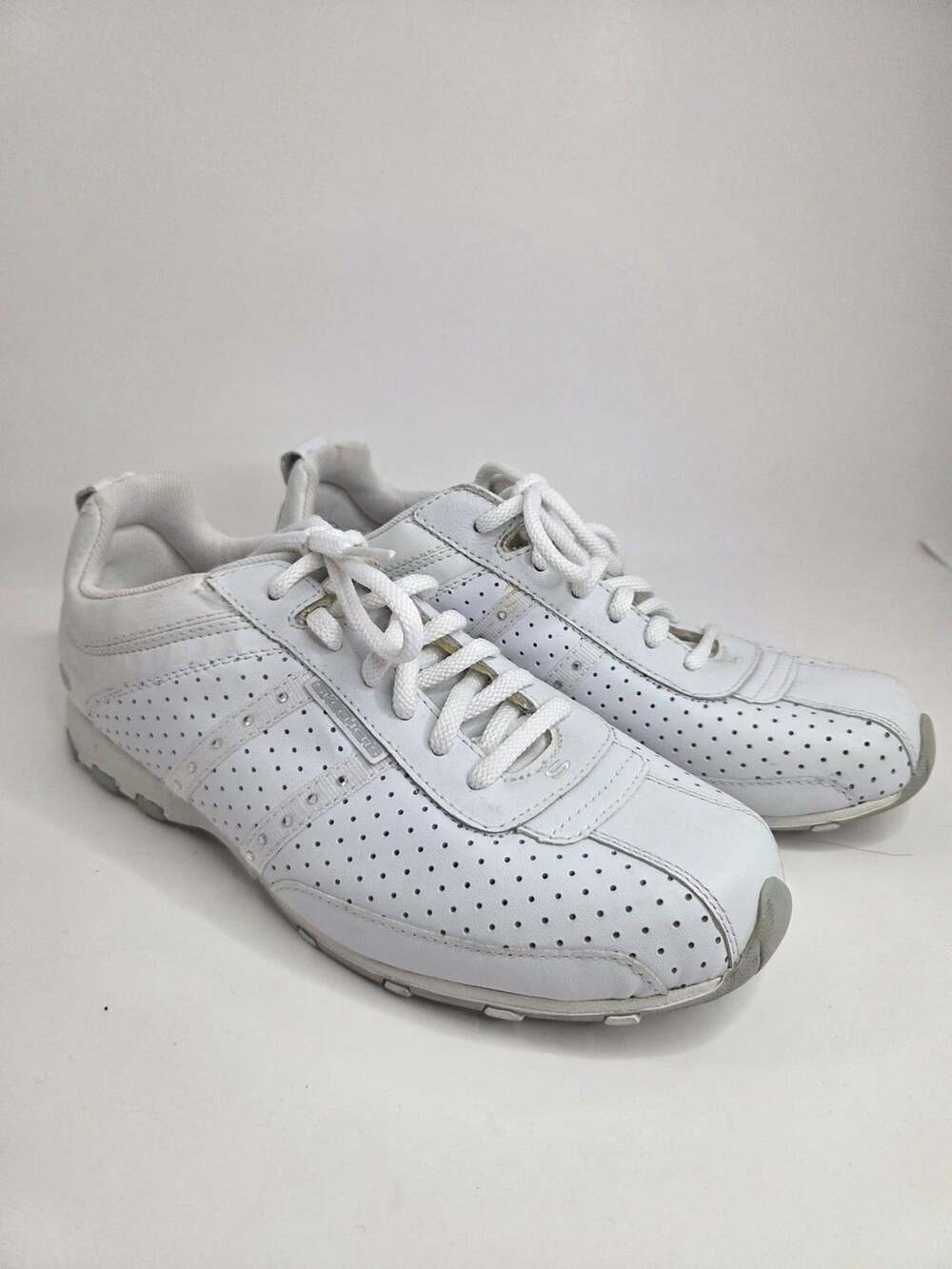 Skechers White Leather Sneakers